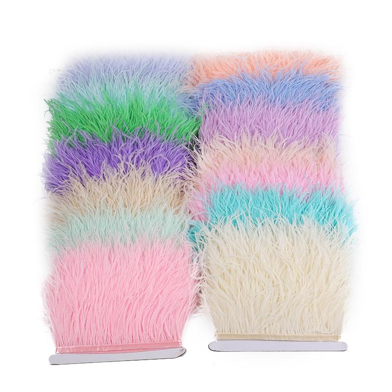 Natural Ostrich Feather Ribbon 1/5/10M, 10-15Cm Multicolor For Diy Crafts, Carnival Decor, Stage Show, Ready Stock, Factory Dire