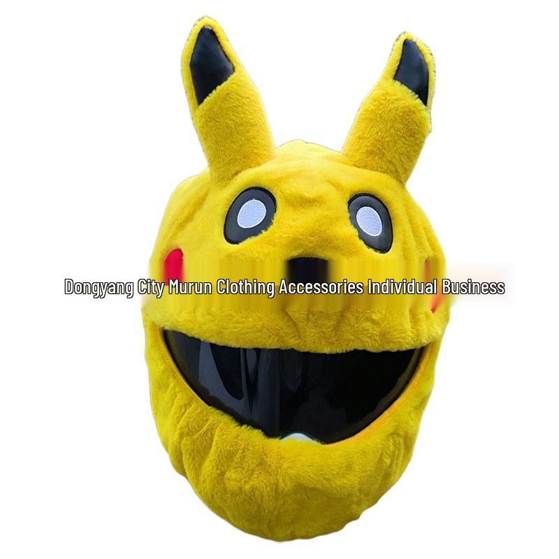 Motorcycle Helmet Decoration: Cartoon Rabbit, Toothless, Pumpkin Head Covers