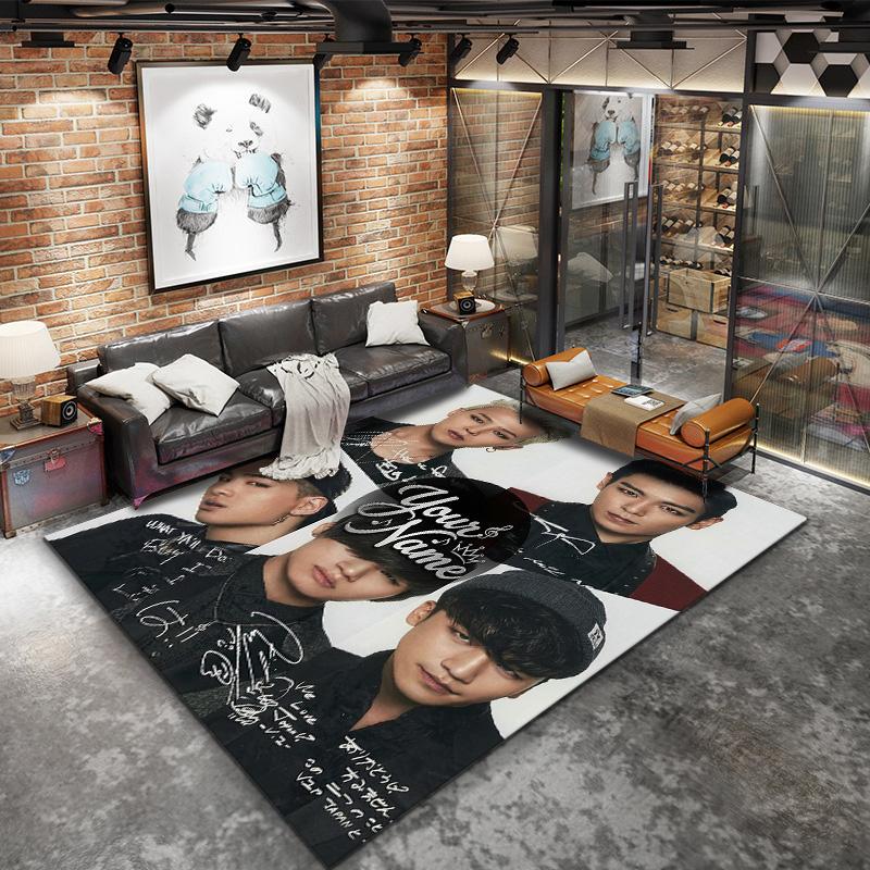 Bigbang Music Custom Name Carpet Rug For Living Room Bedroom Home Sofa Decoration Kids Play Nonslip Floor Mat