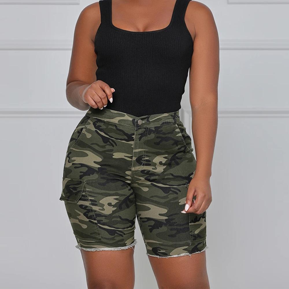 Buy Women Camouflage Print High Waist 