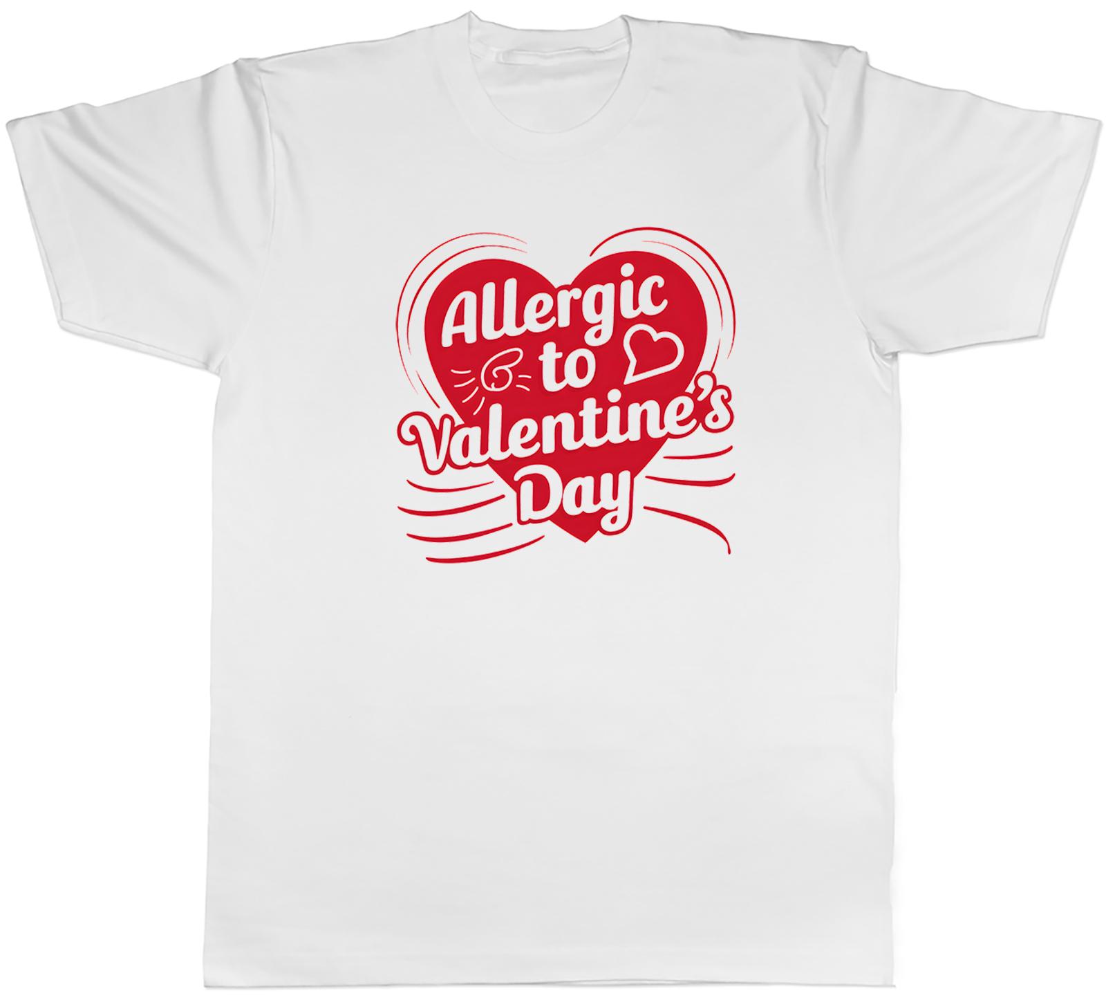 Funny Allergic to Valentines Day Unisexs TShirt Tee Gift Top S