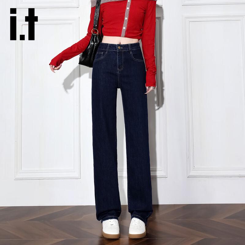 

Izzue IT Women s Casual Washed Straight-Leg Jeans M