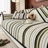 Chenille Sofa Cover, Non-Slip Sofa Protector, Striped Couch Cover for Double Sofa, Universal Fit, Four Seasons