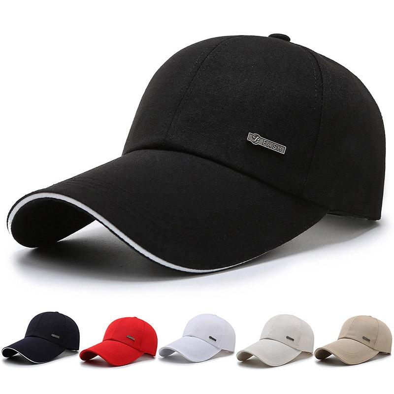 Hat Men's Spring and Autumn Outdoor Baseball Cap Canvas Casual Versatile Fishing Shade Sun Protection Simple Cap