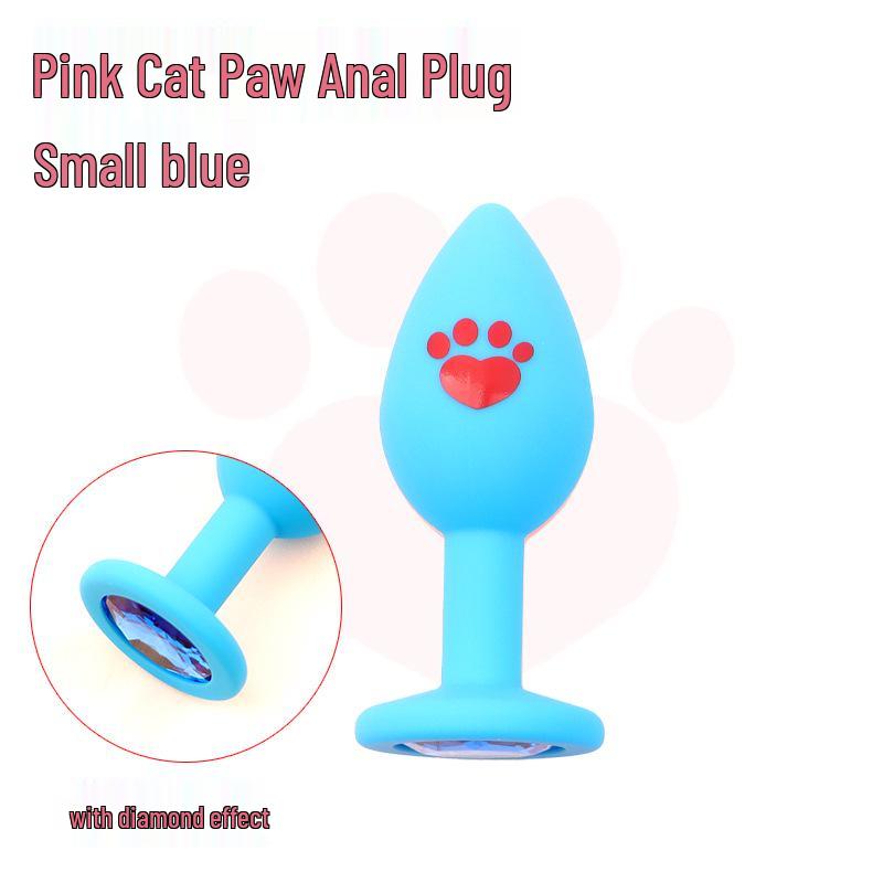Silikonový kočičí tlapka anální kolík pro začátečníky - SM tréninkové anální korálky pro dilataci ženského análního otvoru a masturbaci