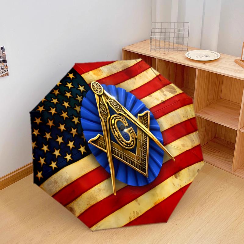 

1PC Freemasonry Umbrella Portable Folding Umbrella Iron Frame Hole Bone Structure Outdoor Home Umbrella A7
