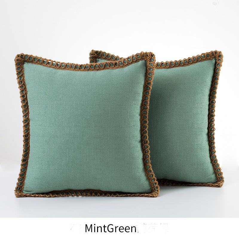 1 buc. Produse de uz casnic, culoare solidă, husă de pernă, sub bumbac, lenjerie, huse de pernă, huse de pernă, pânză de pânză, margini croite