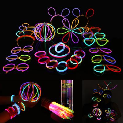 2pcs NEON LUMINOUS GLOW STICKS OVAL SKULL HEART EYE GLASSES HEADBAND PARTY