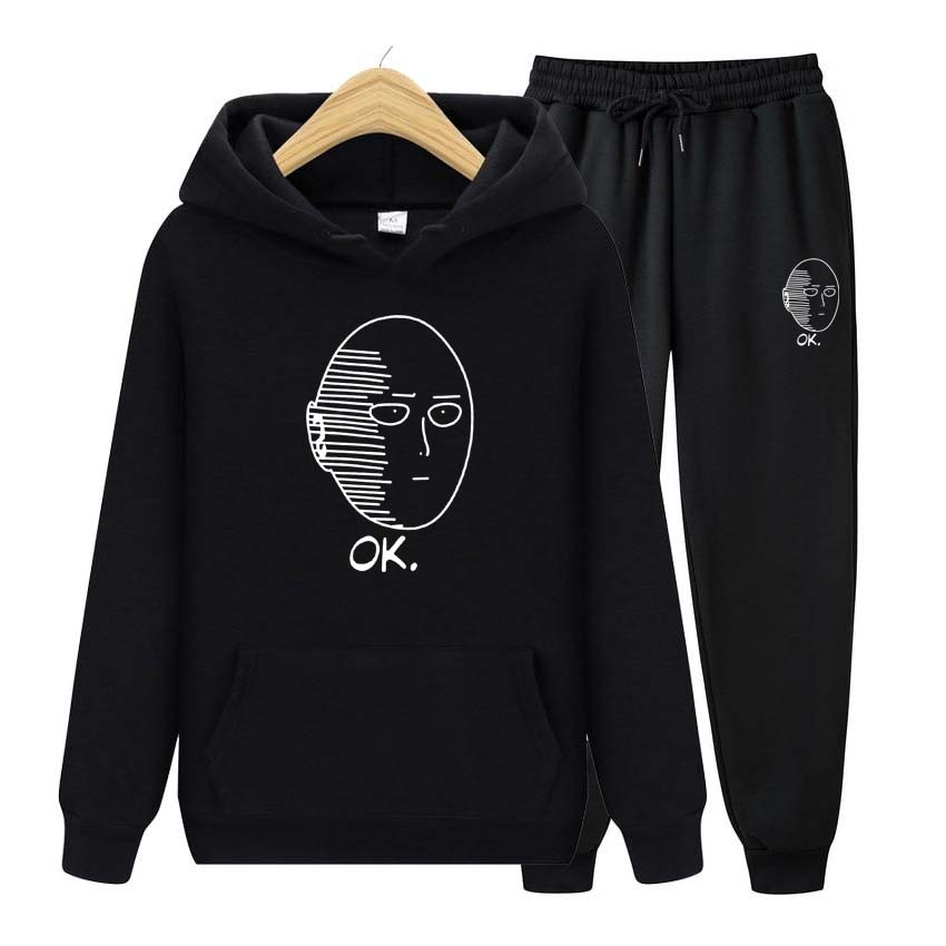 Autumn Winter Couple Suit Jogging Fashion  Men Womens Hoodies Tracksuits Jogger Pants thick Warm Clothes Men