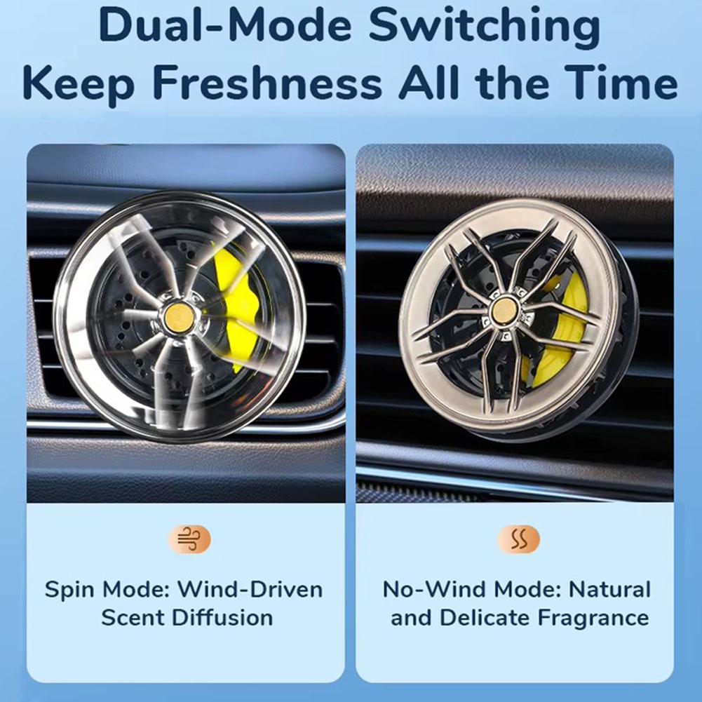 Car Aromatherapy Vent Clip Rotating Wheel Hub 90-Day Long-Lasting Volatile Interior Air Conditioning Decoration