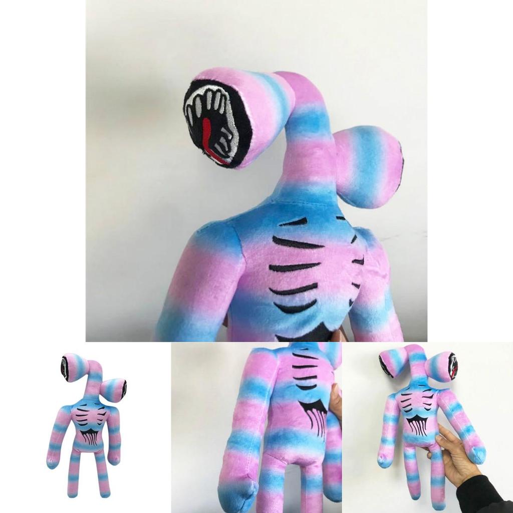 Adorabile Sirena Testa Arcobaleno Cartone Animato Peluche 37cm Bambola Morbida Horror Accogliente Per Bambini