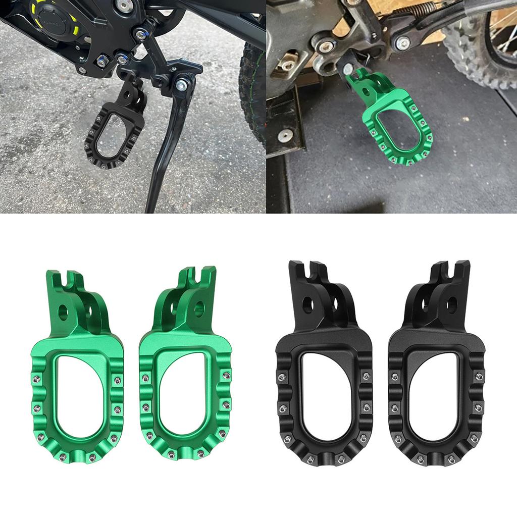 Professional Studded Foot Pedals Footrest for Motorcycle Offroads Dirt Bike Enhanced Grip and Control Lightweight 1 Pair