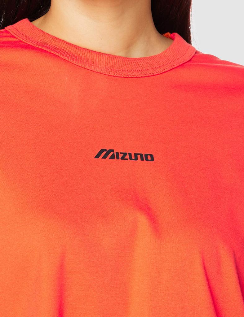 Mizuno Sports Style Apparel D2MA0700 Shocking Size L to Japanese Size T-Shirt (Long Sleeve) Women's Orange, (Equivalent L)