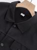 Men's Autumn Waffle Texture Solid Color Long Sleeve Jacket with Pocket