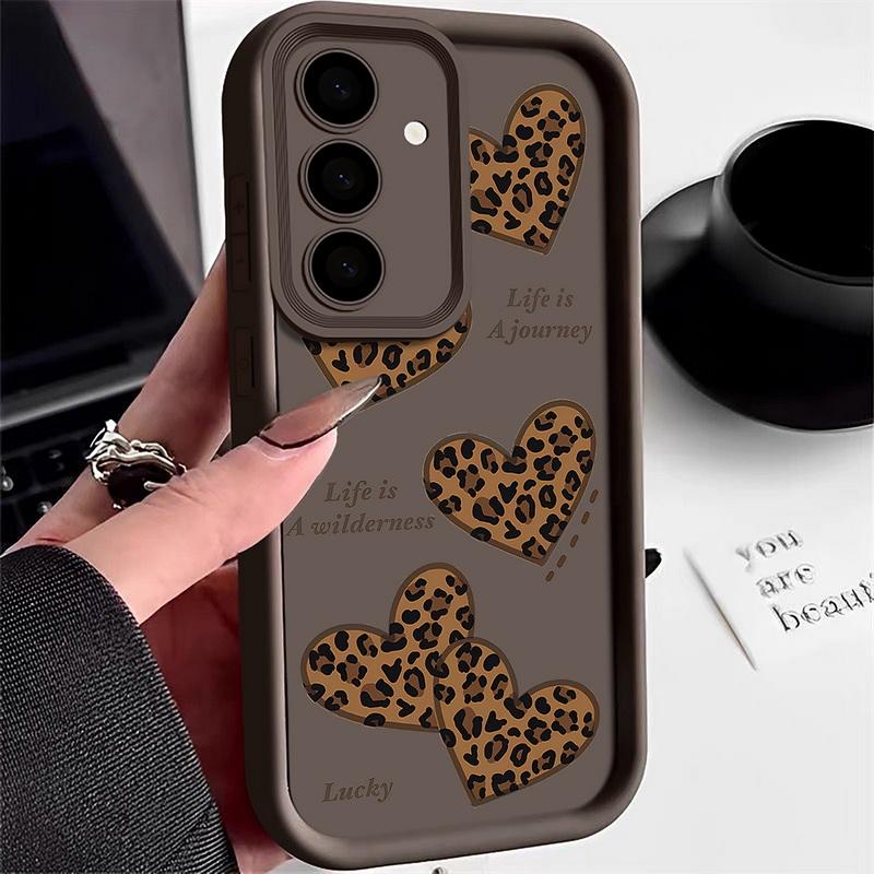 Print Hearts Bow Phone Case For Samsung Galaxy S25 Edge S24 FE S23 S22 Ultra Plus A17 A56 A36 A16 A15 A55 A54 A53 5G Soft Phone Cover
