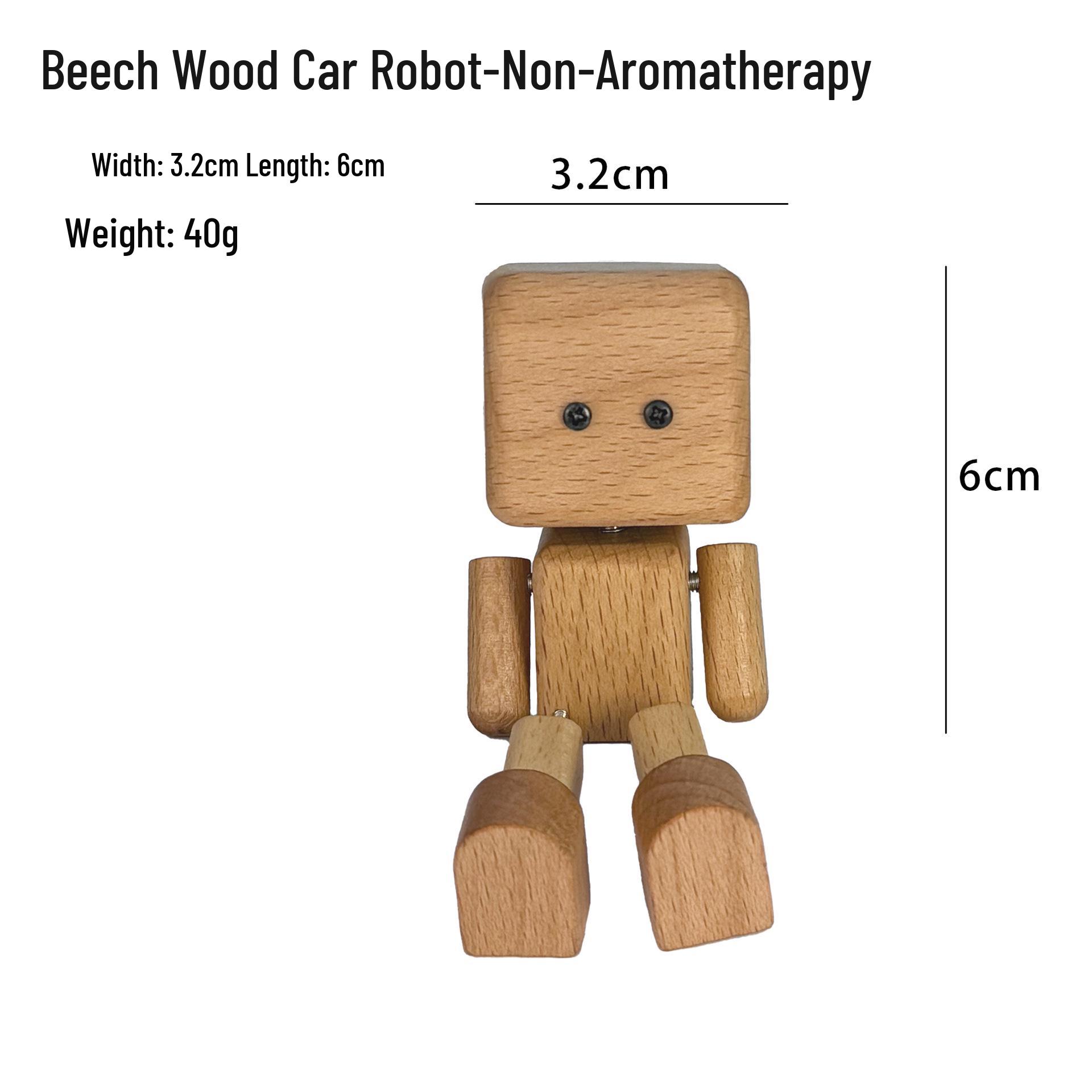 

Solid Wood Swinging Leg Robot Car Air Freshener Ornament No Scent