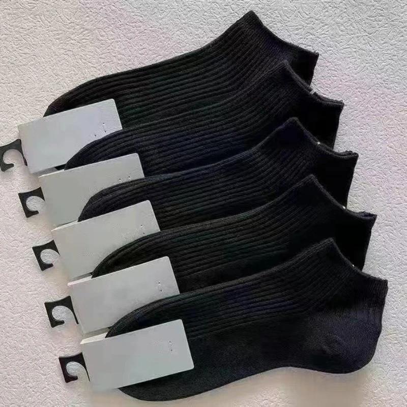 

5 Pairs Socks Pack Ankle Socks Women Cotton Invisible Sweat Absorbing Girls Low Tube Boat Socks One Size чёрный