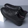 Spring new men's shoes men's casual leather shoes lace-up trend fashionable men's single shoes board shoes