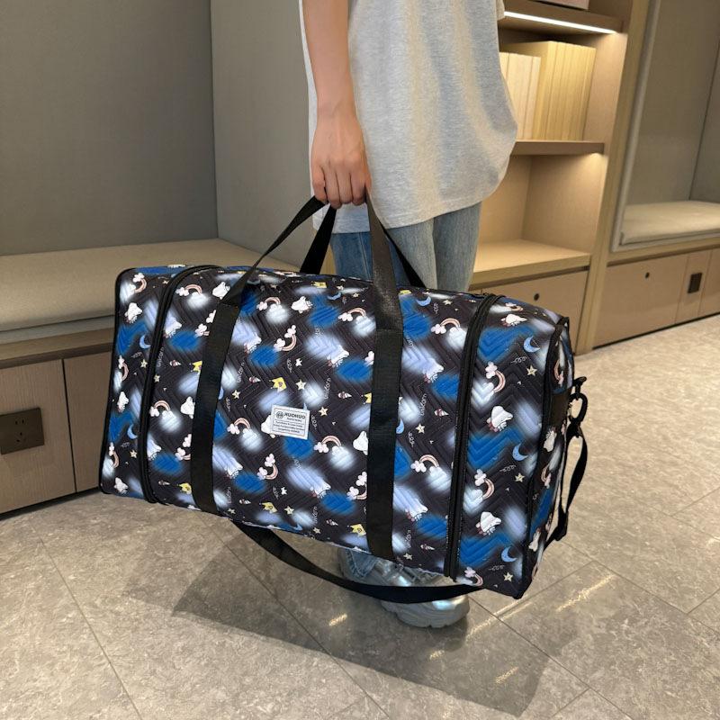 Folding Extended Children's Student Large-capacity Bedding Storage Bag Dry Wet Separation Sports Gym Bag Can Be Used To Pull Rod