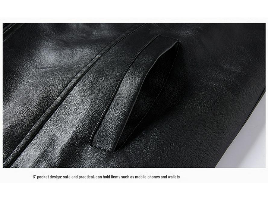 Men's Soft Leather Baseball Collar Jacket - Spring/Autumn Casual Wear for Middle-aged Dads