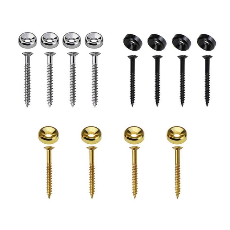 Guitar Neck Joint Bushing Guitar Neck Joint Ferrule with Screw Body Connecting Buckle Guitar Bass Neck Ferrule and Bolts