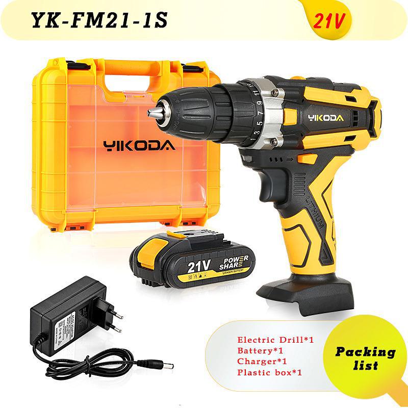 Rechargeable Cordless Dual-Speed Lithium Electric Drill with Power Display
