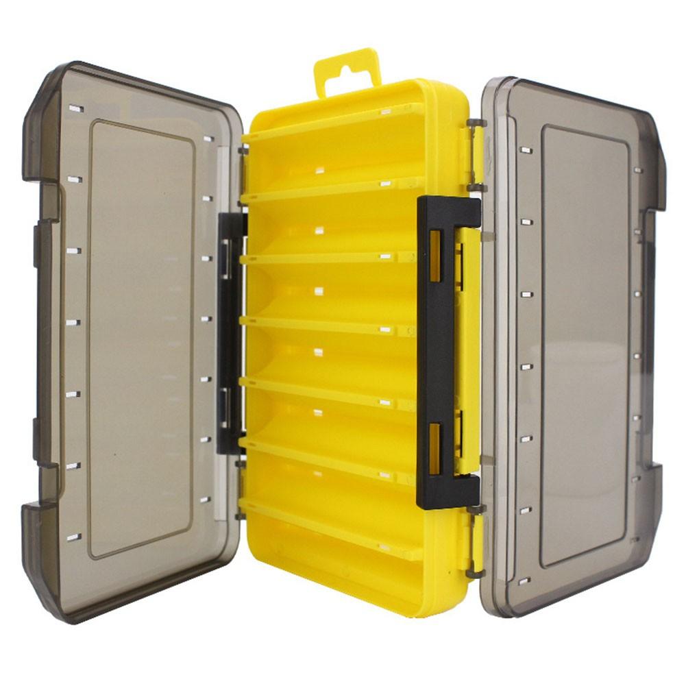 Fishing Tackle Box Double Sided Fishing Accessories B жёлтый