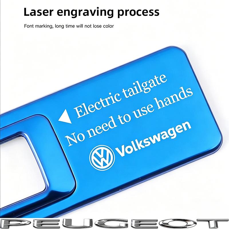 Car Trunk Switch Warning Sticker Tailgate Lifting Cover Decal For VW GTI Polo Golf Passat Jetta Tiguan Arteon CC Taigo Hub Cap