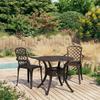 Ensemble de bistro 3 pcs Aluminium coulé Bronze