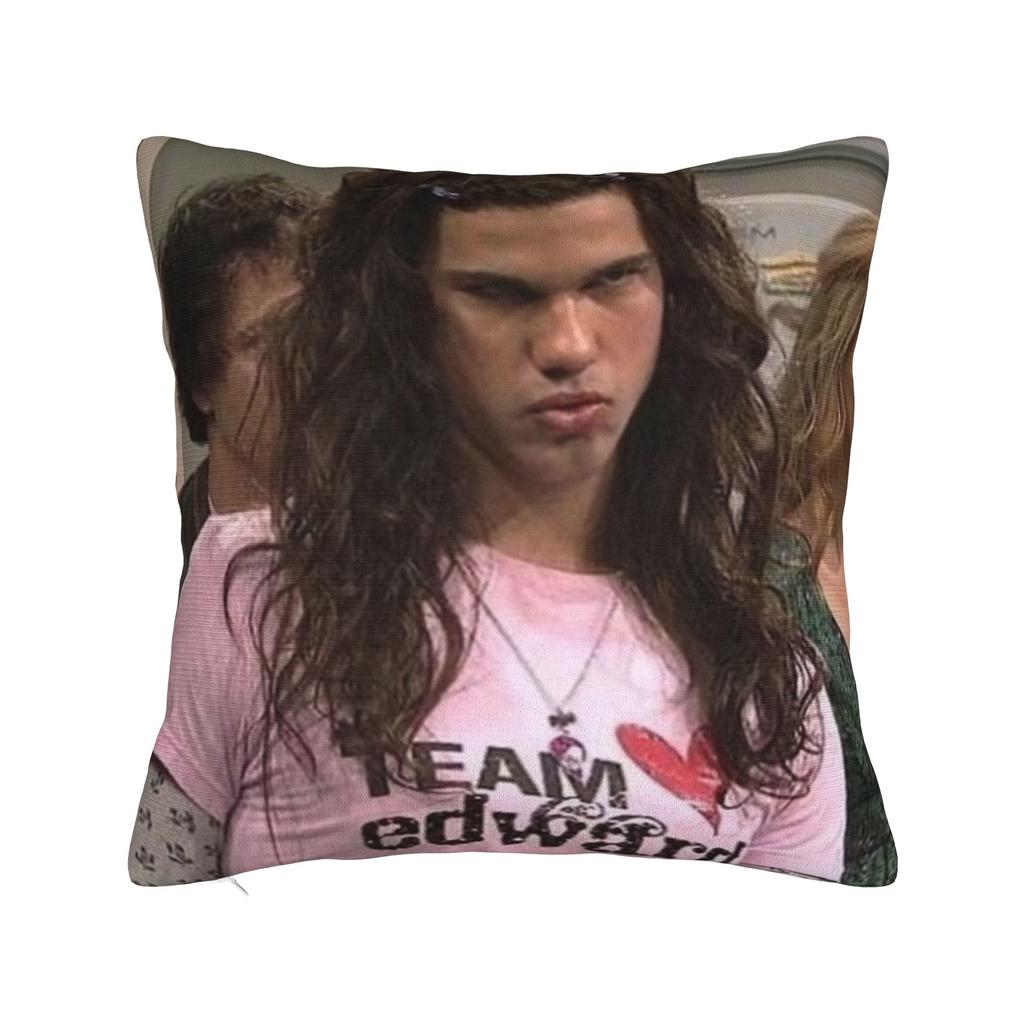 Team Jacob Cursed Fan Collage Twilight Pillowcase Soft Fabric Cushion Cover Throw Pillow Case Cover Home Drop Shipping 40*40cm