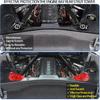 Hinterer Federbeindom-Abdeckung Kompatibel mit Chevrolet Corvette C8 Stingray 2020-2024, ABS Motorraum Hinterer Stoßdämpferdom Schutzplatten-Abdeckung