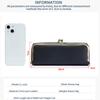 Genuine Leather Glasses Case Fashion Pencil Bag with Kiss Lock Brand Coin Purse Women Travel Sunglasses Box Eyebrow Pencil Box
