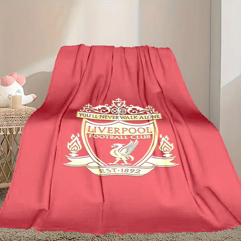 1pc Comfortable Home Print Throw Blanket, Liverpool FC Blanket For Bed and Sofa Use, Special Present For Family