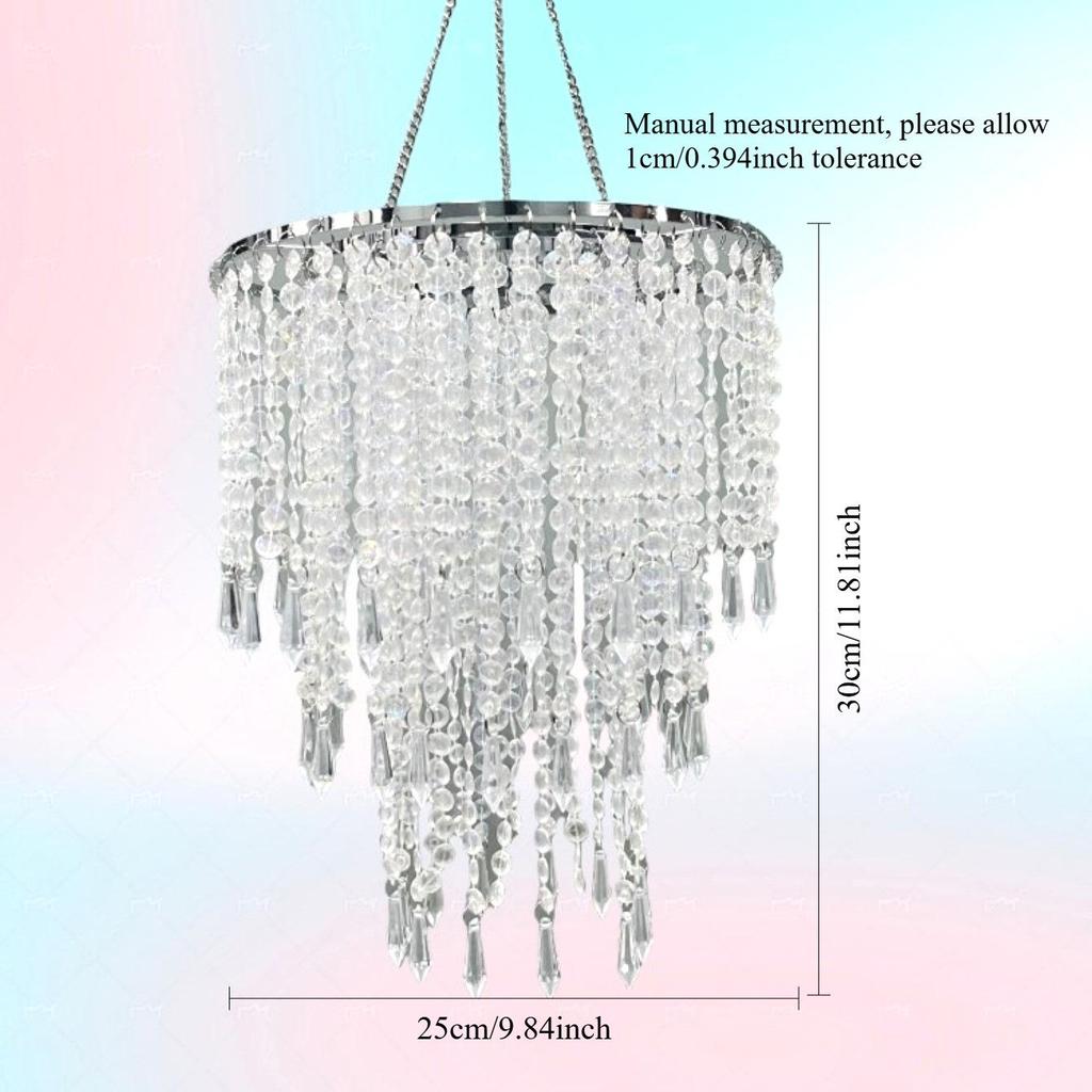 Crystal Chandelier Pendant for Birthday and Wedding Decorations (No Light Source)