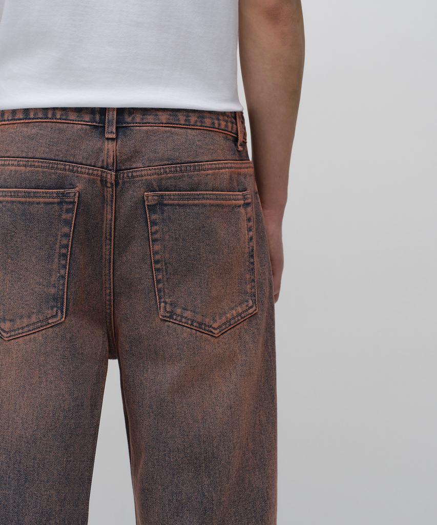 Musinsa Standard Overdyed Wide Denim Pants [Pink Blue]