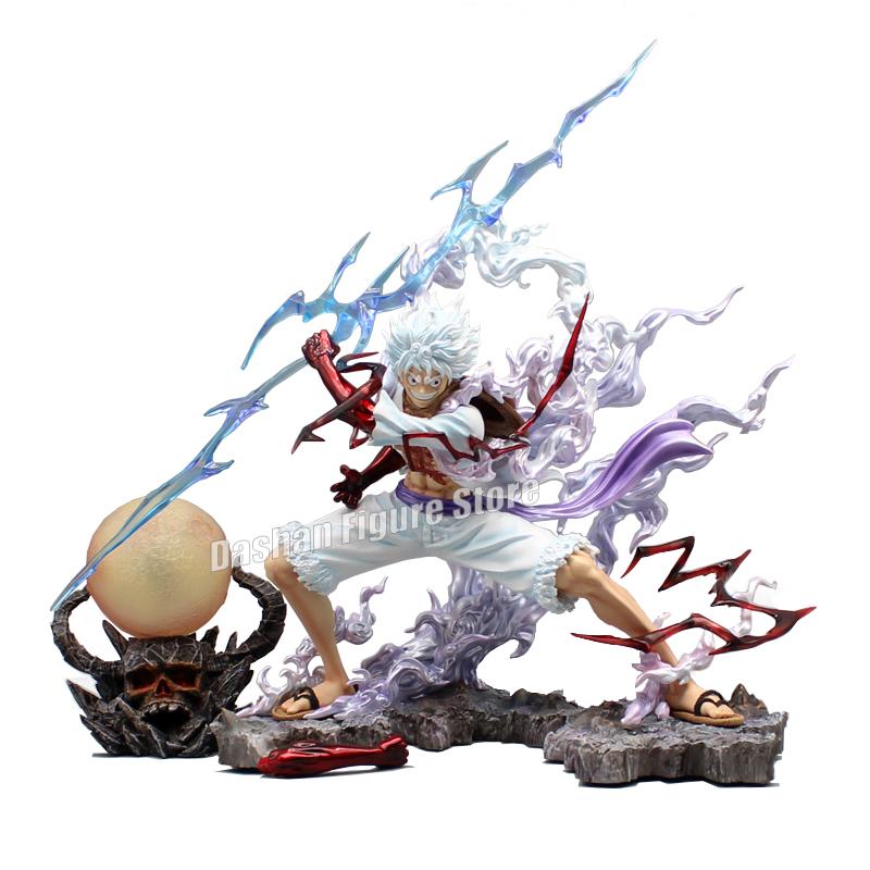 One Piece Figure Sun God Gear 5 Nika Luffy Action Figures 26cm Collection Decoration GK Thunderbolt Monkey D Luffy Model PVC Toy