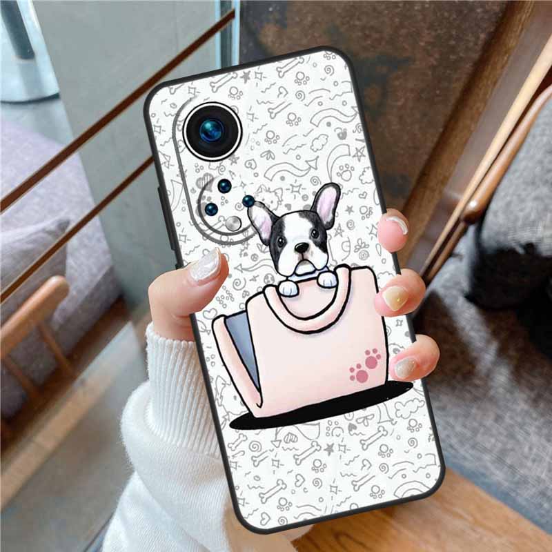 

French Bulldog Case For Honor X6a X7a X8a X9a X9b X7 X8 X9 8X 9X Cover For Honor Magic 5 Lite 50 70 90 Honor 90