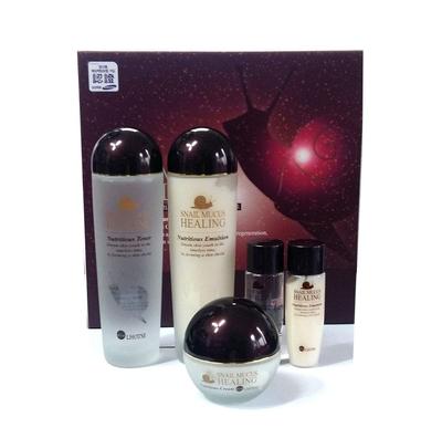 Ellelhotse Snail Skin Care Set 3ks, Luxusní dárková sada, Anti-aging, Kbeauty, Korejská kosmetika, vzorek
