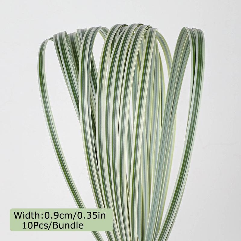 

10pcs/bundle Flat Leaves Matching Plastic Nature Flower Arrangement Simulation Flower Green Room Simulation Fresh 0.9CM