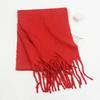 Versatile mohair solid color scarf women's winter thickening simple warmth enlarged shawl scarf