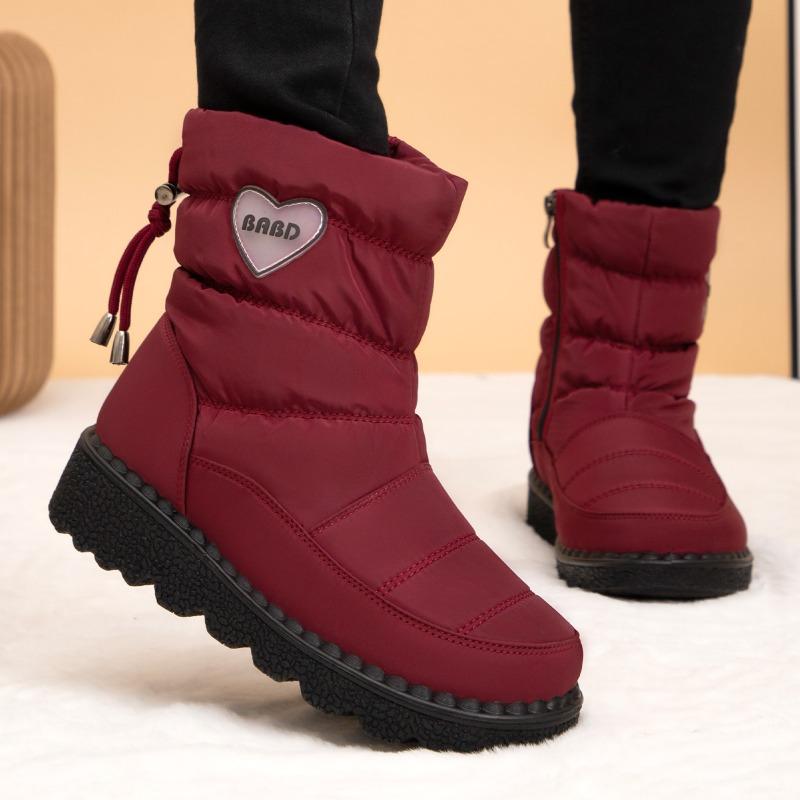 Women's Cotton Shoes with Fleece High-top Snow Boots, Waterproof and Anti-slip, Casual and Versatile Shoes