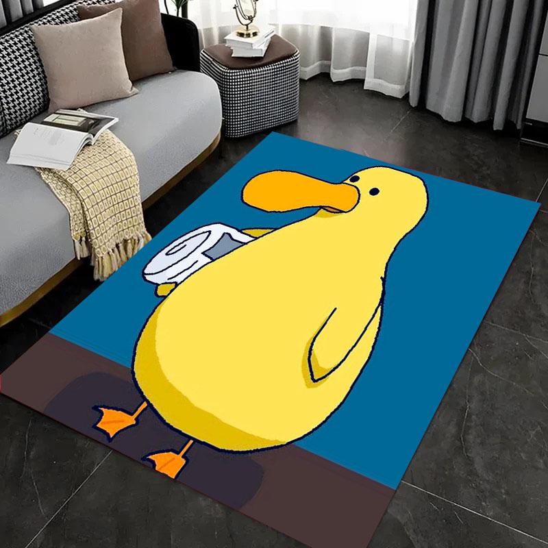 Pathetic Humor Duck HD Large Area Carpets for Home Living Room Children's Bedroom Sofa Doormat Kitchen Floor Rugs Anti-slipDecor