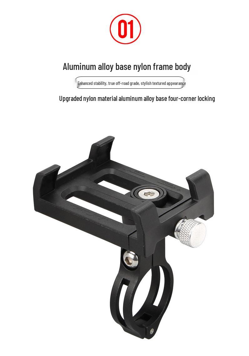 GUB PLUS 3 Rotatable Nylon Phone Holder for Bikes & Electric Motorcycles 22.2-31.8mm Diameter чёрный