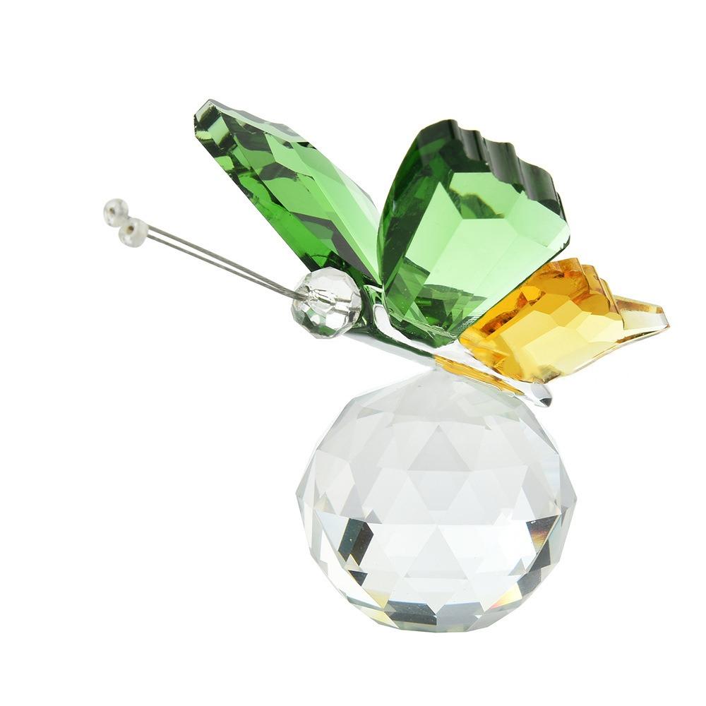 Multicolored 3D Sparkling Butterfly Sculpture Prismatic Butterfly Ornament For Desk Shelf Decor