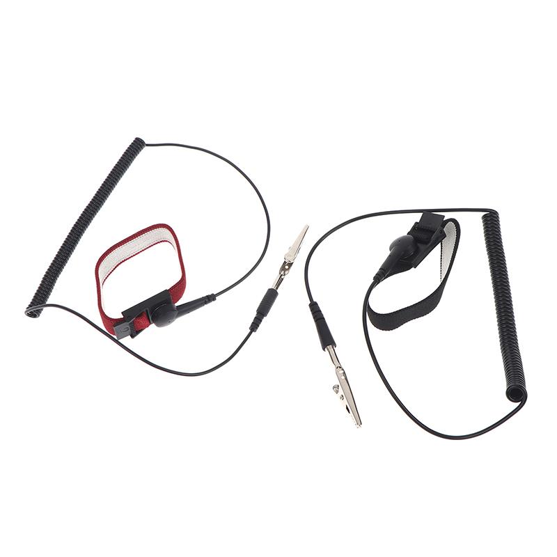 Anti Static Bracelet Electrostatic Wired Adjustable Esd Discharge Cable Wrist Band Strap Hand With Spare Wristband