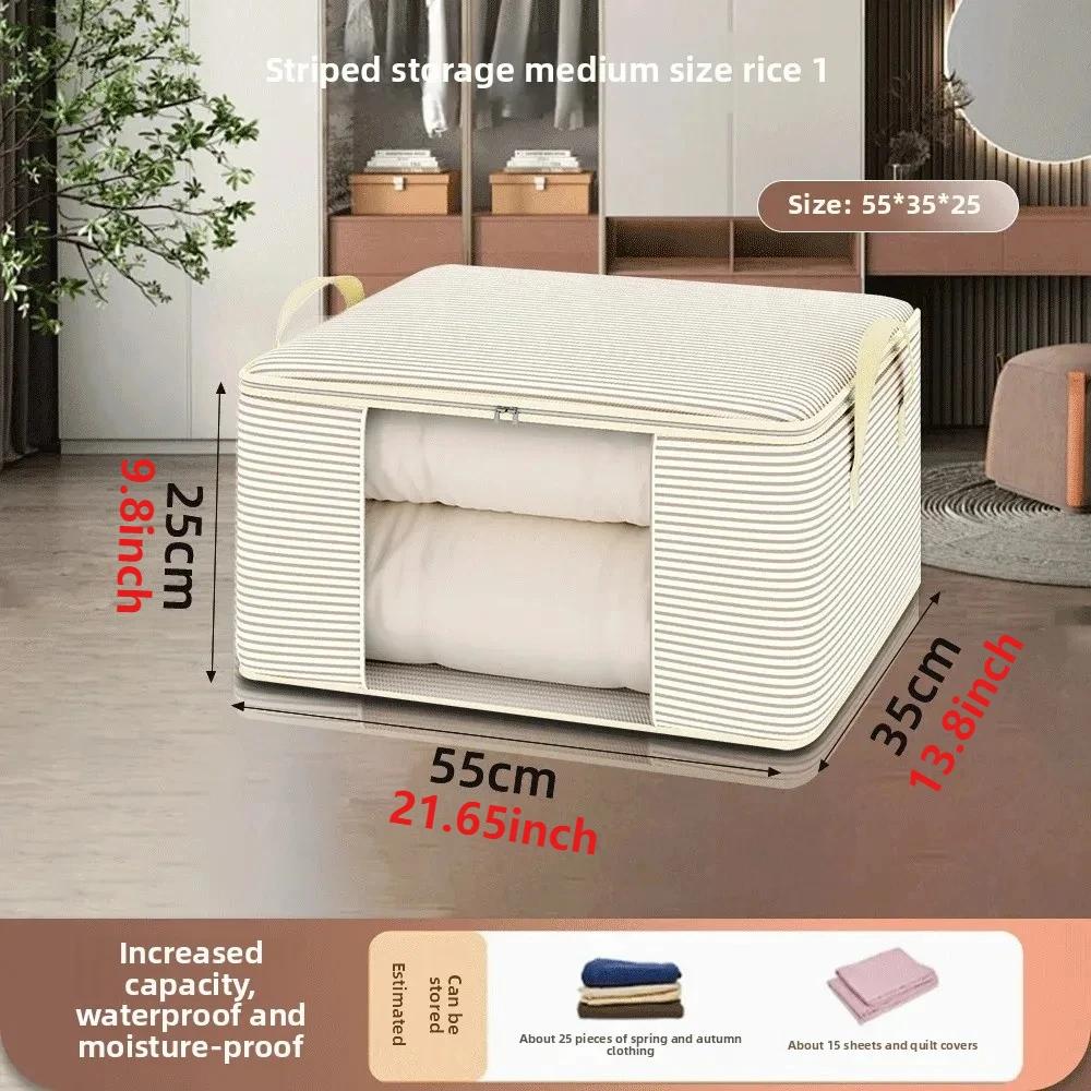 Faltbarer Griff Aufbewahrungstasche mit Fenster Wasserdicht Feuchtigkeitsbeständig Kleidung Steppdecke Organisationstasche Heimorganisator Organizador Ropa