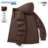 Jeanswest Men's Heavyweight Waffle Knit Hooded Casual Jacket