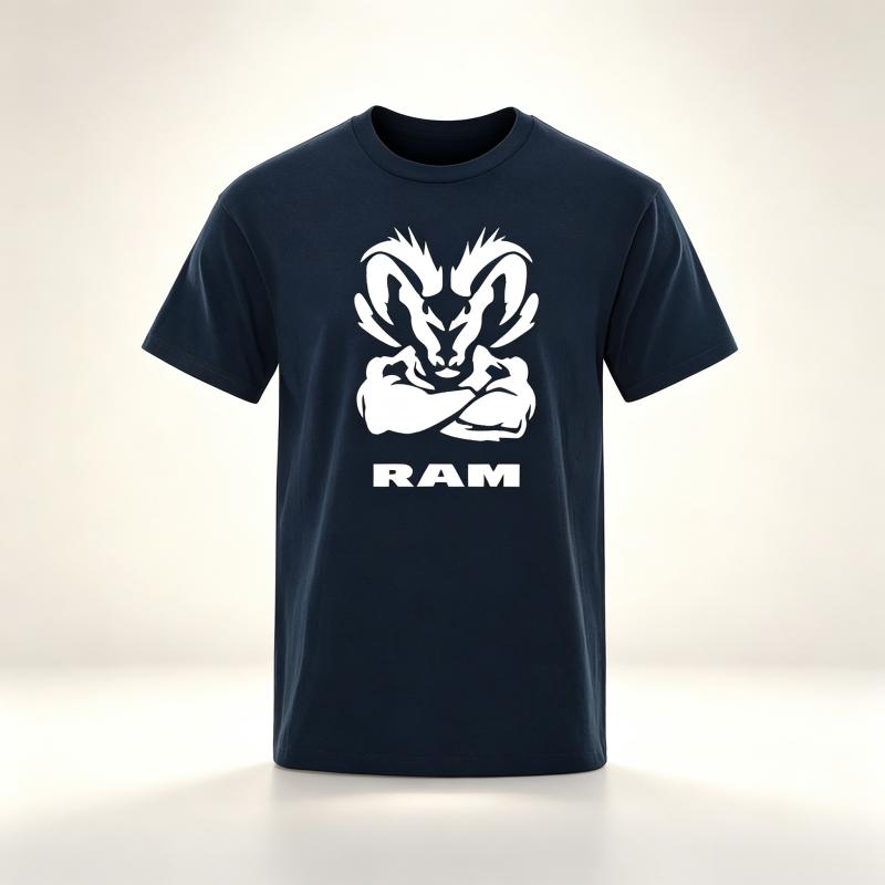Ram Unisexs Comfortable Breathable Round Neck Simple Style Breathable Fabric Tshirt gift tshirt for friends