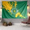 Sportlicher Fußballwappen Wandteppich, Einzigartiger Design Wandteppich, Wanddekoration für Schlafzimmer, Wohnzimmer, Spielzimmer, Herzliche Fan-Feiertagsgeschenke
