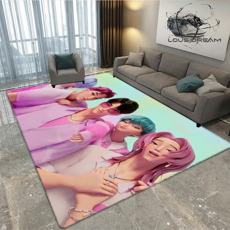 3D KPop Demon Hunters Print Carpet Non-slip Carpet Outdoor Carpets Area Rug Home Bedroom Decor Rug for Bedroom Birthday Gift